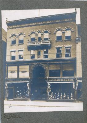 Front view of Jones, Morgan & Co., 96-106 Bank Street, Waterbury