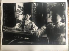 [Girl playing ancient Chinese zheng], Yangzhou, China