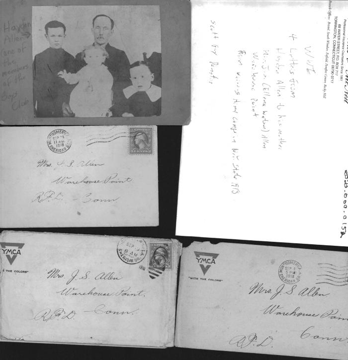 Four letters from Hayden Allen to his mother