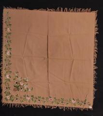 Brown Shawl with Flowers