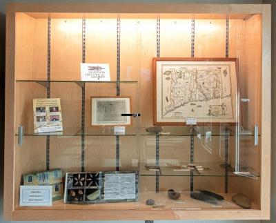  Photos of "First Peoples" lectures display case in the Scranton Library