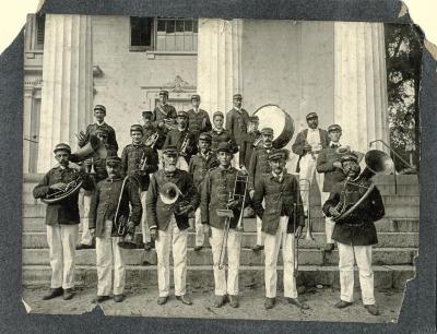 Photograph - Photo of band on church steps