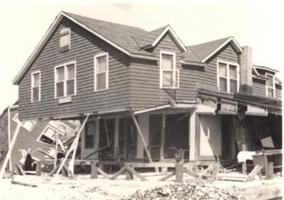 Hurricane 1938 Fairfield Beach house porch destroyed
