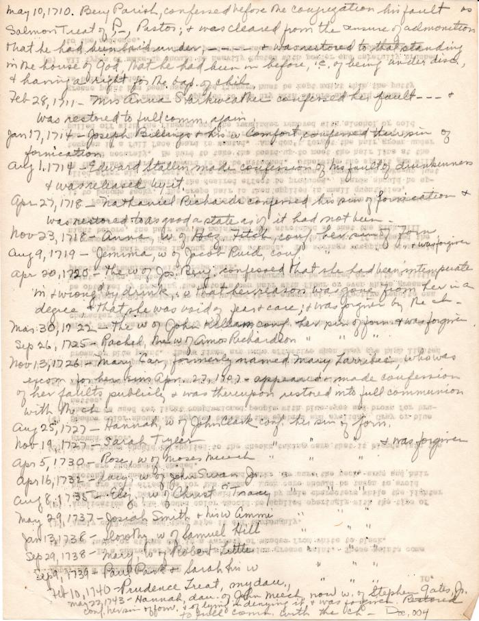 A Book of Record for the First Church in Preston Transcripts pg. 4