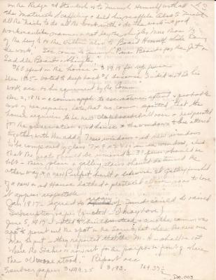 M. Hall Notes on Long Society - single page