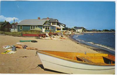 Photo, Postcard - The Beach at Lee Manor