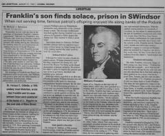 William Franklin son of Benjamin Franklin