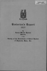 Booklet: Historian's Report, Bartlett Descendants