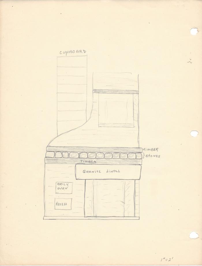 Drawing of Paul Park fireplace