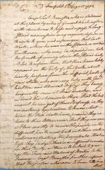 Letter: from Thaddeus Burr 5 August 1782