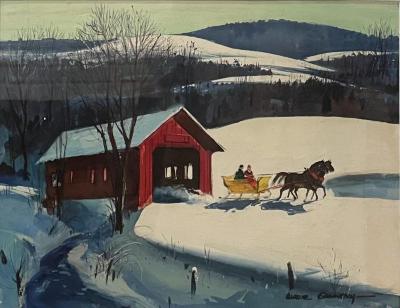 Covered Bridge and Sleigh