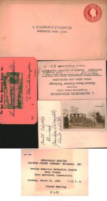 Ellsworth Stoughton collection of membership cards
