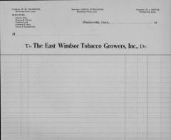 The East Windsor Tobbacco Growers Inc.  Blank Invoice