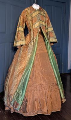 Costume, Ensemble - Brown and Green Robe Gown