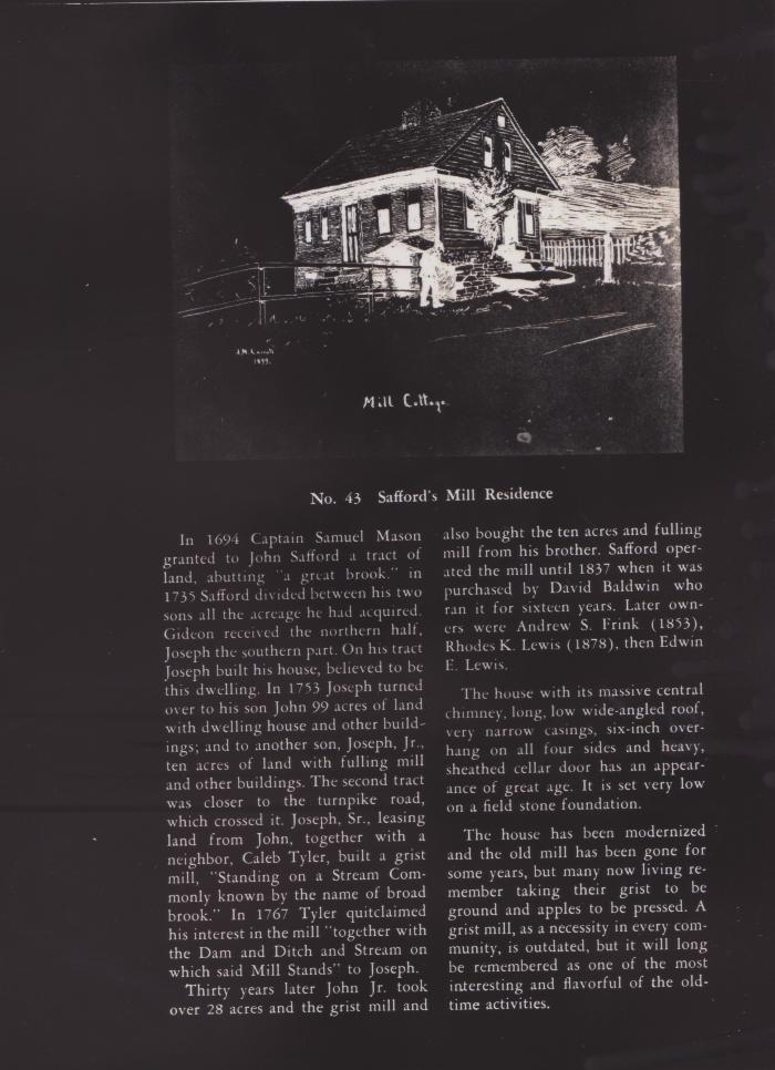 Safford's Mill Residence