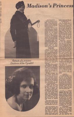Article, Newspaper - "Madison's Princess Pignatelli" Article from the Shore Line Times, May 3, 1978.