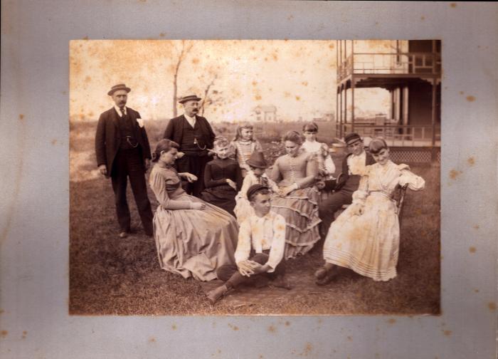 Photograph - Group Portrait of Lyman Ford, Severino Bushnell & Family