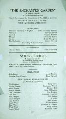 Document, Theater - Playbill for Garden Players -"The Enchanted Garden" and "Mag-Jongg"