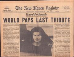 Newspaper - The New Haven Register, November 25, 1963, Kennedy's Funeral