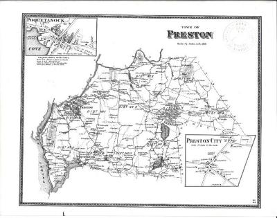 B & W 1868 Preston Map