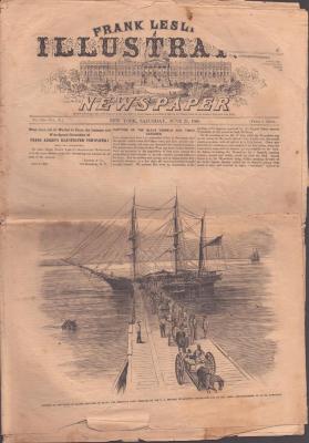 Newspaper - Frank Leslie Illustrated Newspaper, June 23, 1860, Capture of Slave Ship William by USS Wyandotte