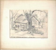 Original Drawing of Village Blacksmith Shop - Preston