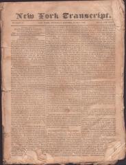 Newspaper - New York Transcript, May 3 to June 5, 1834 