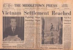 Newspaper - The Middletown Press, January 24, 1973, End of Vietnam War 