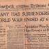 Newspaper - New York Tribune, November 11, 1918, End of World War I