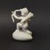 Household, Ceramic - White Miniature Cupid Figure Mantle Garniture