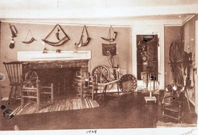 Photographs - Interior View of the Allis-Bushnell House Blue Room in 1924 from the Allis-Bushnell House Exterior and Interior Views Photo Album