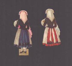 Toys, Dolls - Paper Doll, Girl with Outfits
