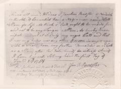 photo of slave emancipation document (1 January 1781)
