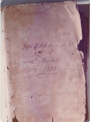 Preston Tax List Book (cover)  1789-1800