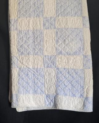 Textiles, Quilts - Blue and White Scranton Quilt