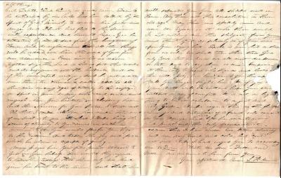 Letter to "Cousin Charles" from L.H. Miner