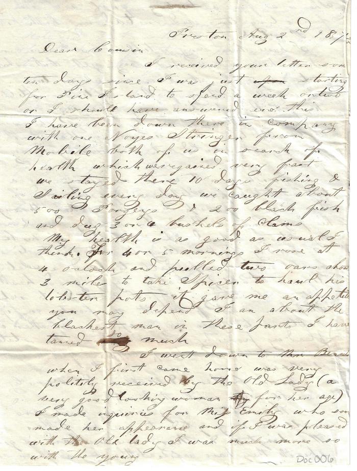 Letter from N.B. Meech to Charles Meech