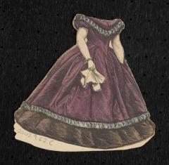Toys and games: M. Lavinina Warren paper doll, burgundy dress