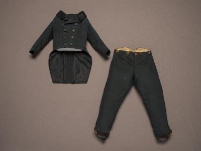 Textile: Black wool suit belonging to Charles S. Stratton (General Tom Thumb)