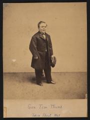 Photograph: Charles S. Stratton, full length portrait against plain background