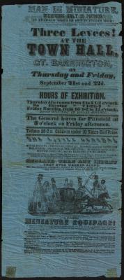 Handbill: "Man in Miniature (General Tom Thumb), arriving in Great Barrington"