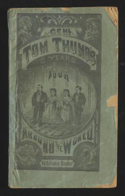 Book: "Tom Thumb’s Three Years Tour Around the World" (front and back covers only)