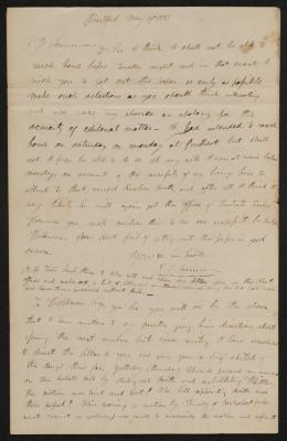 Letter: To Honorable Wildman from P.T. Barnum, May 17, 1883