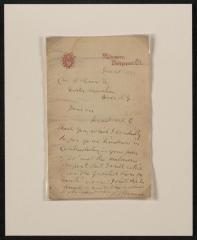 Letter: To Charles H. Stevens from P.T. Barnum, December 21, 1888