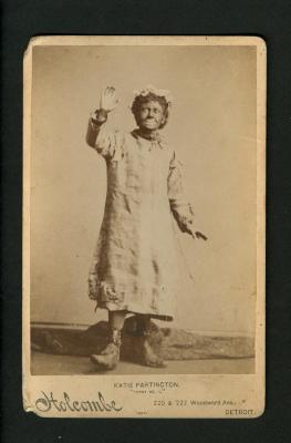 Photograph: Portrait of Katie Partington ("Topsy No. 1"), performer in Uncle Tom's Cabin