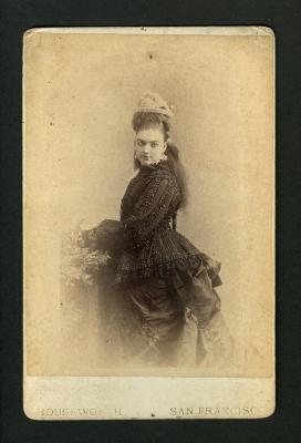 Photograph: Portrait of Leona Dare, 1878