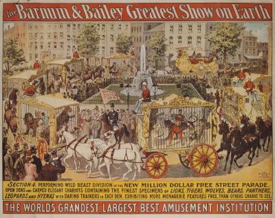Poster: "Barnum &amp; Bailey Parade Section 4, Performing Wild Beast Division"