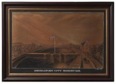 Painting: "Bridgeport City Reservoir" by L. Huge