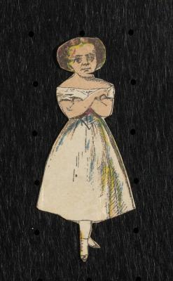 Toys and games: Minnie Warren paper doll, figure in undergarments