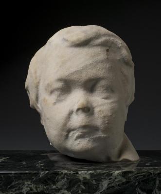 Sculpture: Cemetery monument of Charles S. Stratton's head, 1857 